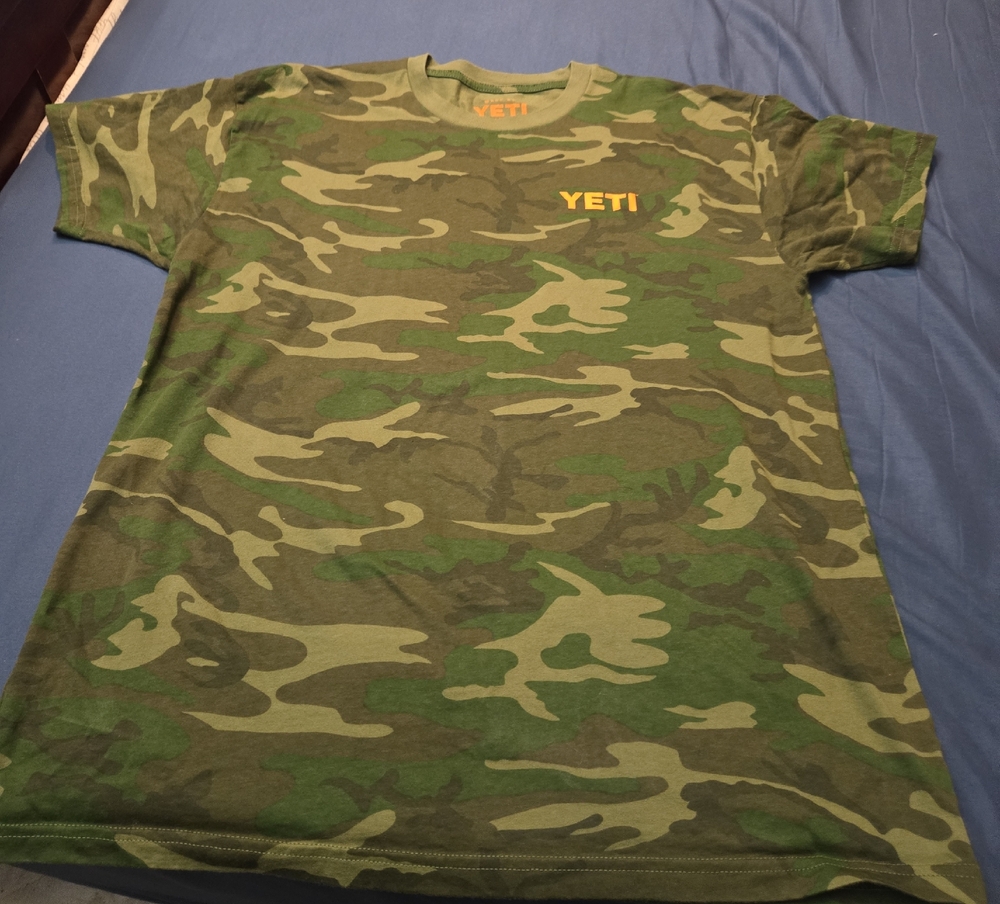 Yeti Camo Tee with Orange Logo